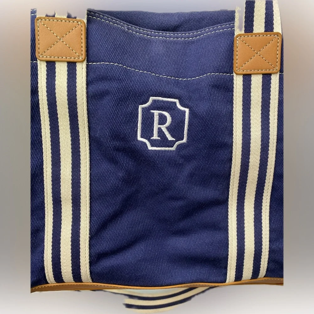 Pottery Barn Kids Nautical Blue and Tan Baby Bag